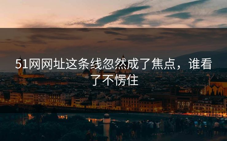 51网网址这条线忽然成了焦点,谁看了不愣住